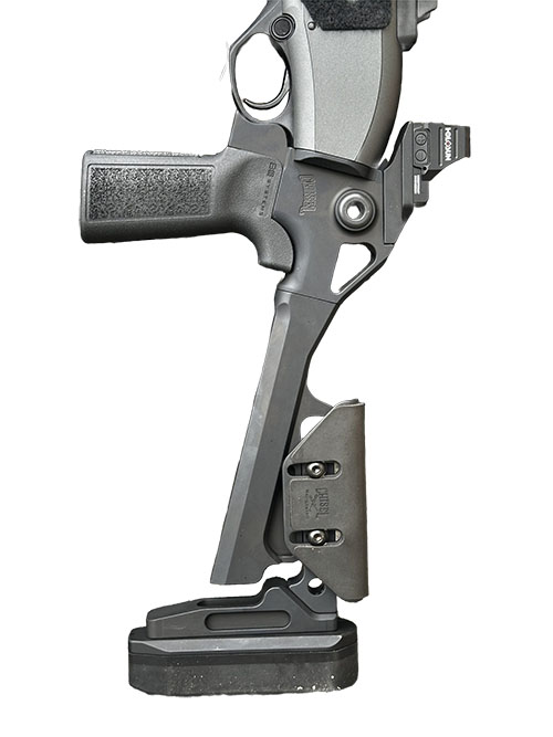 Chisel Machining A300 Stock erbjuder hållbar CNC‑bearbetad aluminium, justerbar längd, höjdjusterbar kindstöd och integrerad RMR-montage för optimal ergonomi.